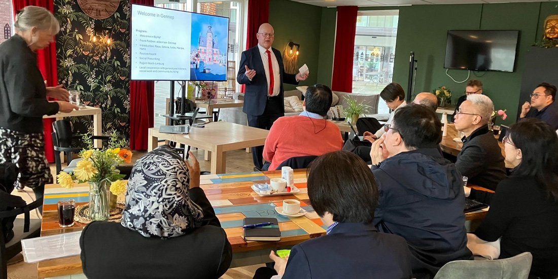 Delegatie uit Singapore in Gennep