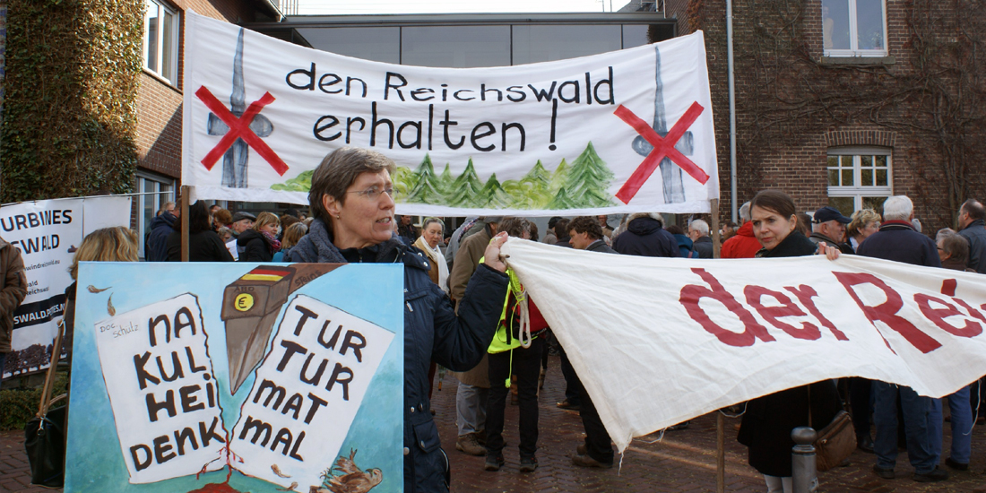 Busreis Windturbineplannen bedreigen Reichswald