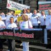 Bus naar Düsseldorf voor windturbineprotest