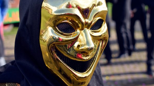 dwarsliggert schaduw carnaval column